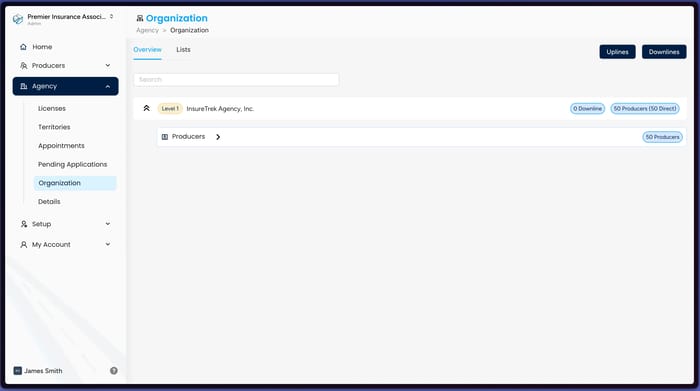 Screenshot of Insuretrek Licensing