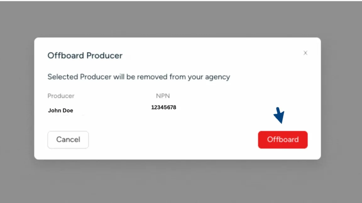 Confirm offboard