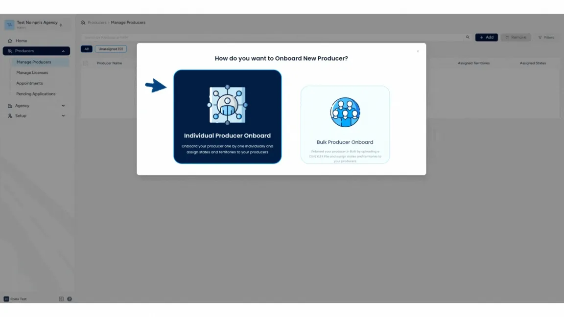 Select individual onboard