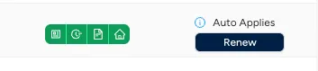 Status graph and Renew button